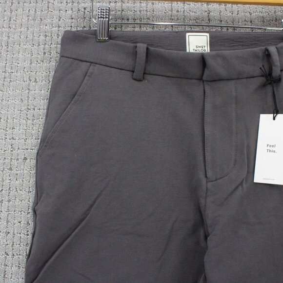 Swet Tailor Chino Shorts Mens Size 29 Gray Solid Performance Lightweight NWT - Picture 3 of 11